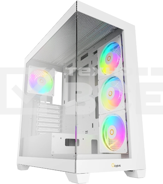 Компьютерный корпус Ocypus Gaммa C72 WH ARGB ATX/win/white/4 ARGB fans/no PSU/Tempered Glass