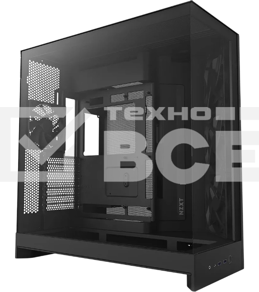 Компьютерный корпус без блока питания Case NZXT H9 Flow RGb (2025), Midi-Tower, TG, 3x140мм RGb + 1x120мм, 2xUSB-A 3.2 + 1xUSB-C 3.2, E-ATX, ATX, mATX, mITX черный