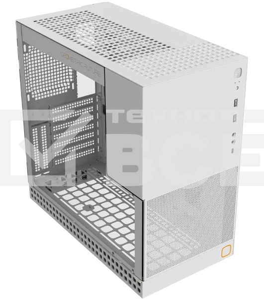 Компьютерный корпус без блока питания Geometric Future Model 4 King Arthur, Midi-Tower, TG, no fans, 2xUSB-A 3.0, 1xUSB 3.2 Type-C, E-ATX, ATX, mATX, mITX белый
