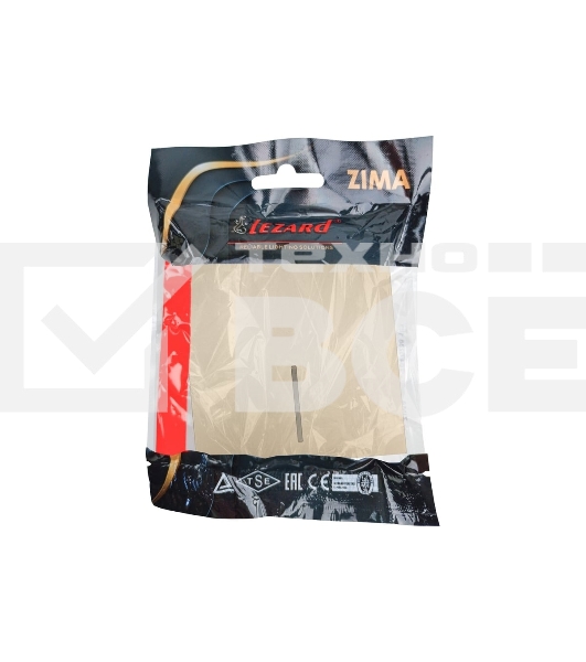 Выключатель LEZARD 704-3688-111QC 1-кл. с индик. СП ZIMA IP20 10А безвинт. зажим, зол.