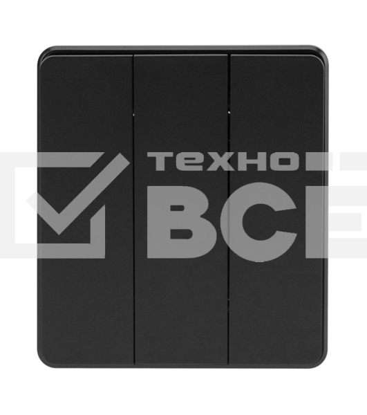 Выключатель Kranz ROUND 3 кл 10А с/у оникс