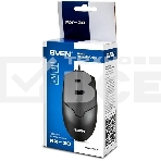 Мышь проводная SVEN RX-30 черный, 1000 dpi, USB, кнопки - 3, фото2