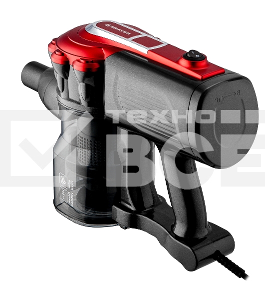 Пылесос вертикальный BRAYER BR4268 серый/красный, питание от сети, 185 Вт, уборка сухая, пылесборник 0,8 л