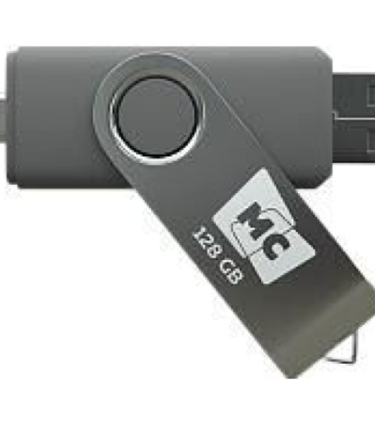 Флешка USB MORE CHOICE МФ128а Black (4620202559111), 128GB, USB 2.0/Type-C, R/W 15/5, черный