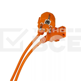 Кабель компьютер-розетка 220V (EURO) <VDE> 1,8м 3G0,75mm2 VCOM {CE021-O}, оранжевый