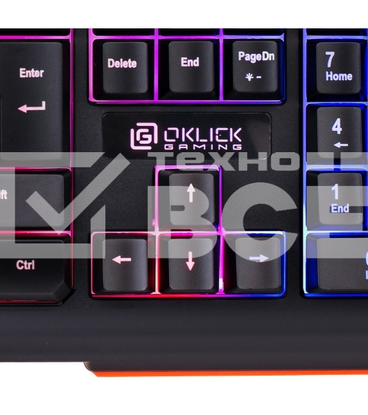 Клавиатура Oklick 717G проводная, USB, черный/серый