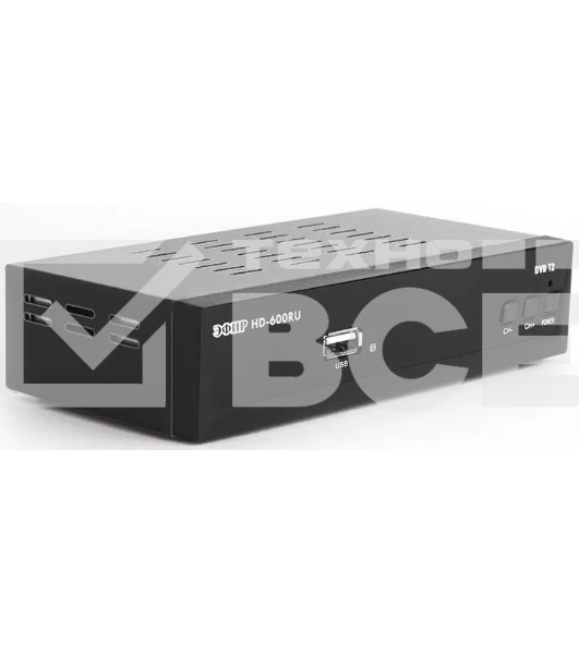 Ресивер эфирный цифровой DVB-T2 HD HD-600RU металл, дисплей, Эфир