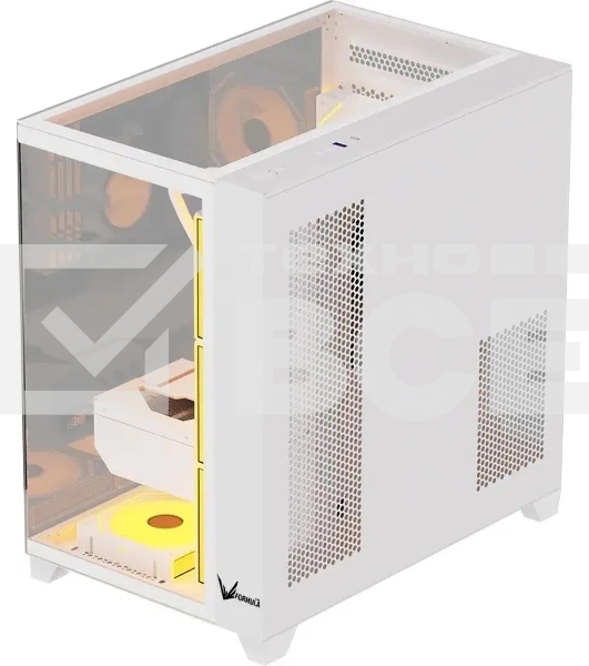 Компьютерный корпус Aerocool / Formula Crystal Z9 белый без БП ATX 7x120mm 2xUSB3.0 audio bott PSU