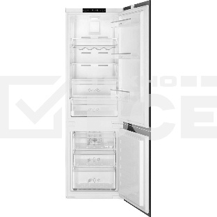 Встраиваемый холодильник SMEG C8174TNE белый двухкамерный 185/69л морозилка снизу, No Frost