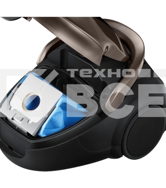 Пылесос Samsung VC20M2589JD/EV золотой/черный, 460/2000 Вт, уборка сухая, пылесборник мешок, 2,5 л