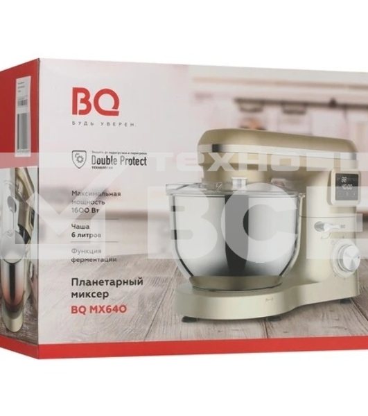 Миксер планетарный BQ MX640, 1600Вт, серебристый