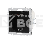 Розетка Intro Accent 6-410-05 P+E Schuko со шторками 16А-250В + 2хUSB IP20 СУ антрацит Б0063698, фото4