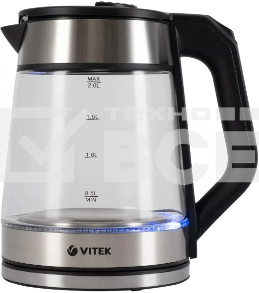 Чайник Vitek VT-1176 черный 2200W 1.7л