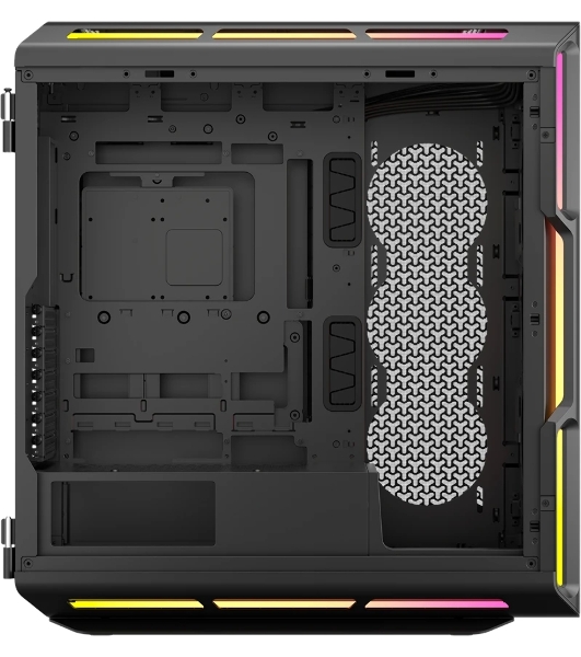 Корпус без блока питания Case Corsair iCUE LINK 5000T LX RGB, Midi-Tower, TG, 3x120мм RGB, 4xUSB-A 3.2, 1xUSB 3.2 Type-C, E-ATX, ATX, mATX, mITX Black