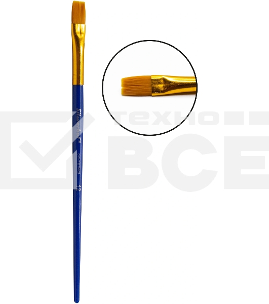 Набор кистей Silwerhof Color (набор 10шт) синтетика круглая №2,3/плоская №3,6,7,12/овальная №3,10