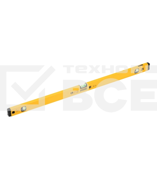 Уровень алюминиевый Denzel, магнит., фрезерованный, 3 глазка (1 зеркал.), 0,5 мм/м, 1000 мм