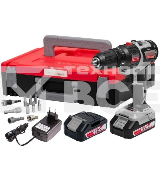 Дрель-шуруповерт аккумуляторная Интерскол ДА-10/18В аккум. патрон:быстрозажимной (кейс в комплекте) (755.2.1.47)