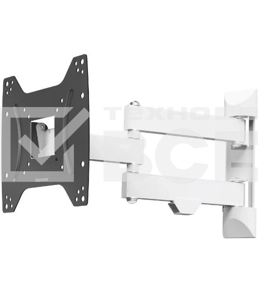 Кронштейн для телевизора Hama Fullmotion черный/белый 19'-48' макс.20кг настенный поворот и наклон