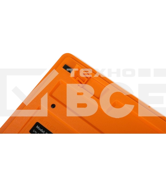 Комплект клавиатура+мышь A4Tech FStyler F1010 проводной, USB, 1600 DPI, чёрный/оранжевый