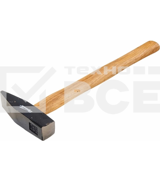 Молоток слесарный Sparta 102045 200 г, квадратный боек, деревянная рукоятка