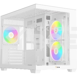 Корпус Ocypus Gamma C54 WH ARGB, Mini-Tower, белый, 3 x 120 мм