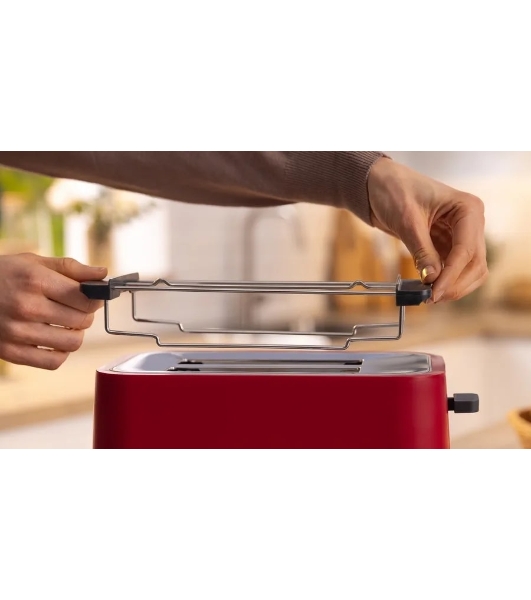 Тостер Bosch TAT3M124 красный, 950 Вт, 2 слота