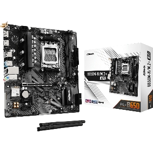 Материнская плата ASRock B650M-H/M.2+ WiFi, AM5, AMD B650, 2xDDR5, 4xSATA, 2xM.2, 1xPCIe 4.0 x16, 2xPCIe 4.0 x1, 1xHDMI, 1xDP, 1x1Gb LAN, Wi-Fi 5, Bluetooth 5.0, 1xUSB-C 5Gbps, 3xUSB-A 5Gbps, 2xUSB-A 2.0, 3x3.5 мм, 7.1, mATX