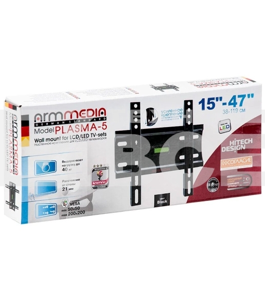 Кронштейн для телевизора Arm Media PLASMA-5 черный 15