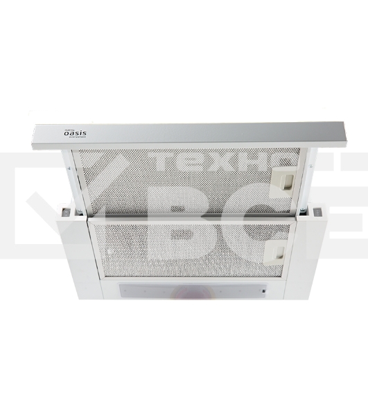 Вытяжка встраиваемая телескопическая Oasis UV-50W (F) белый, 50 см, 500 куб. м/ч, 44 дБ