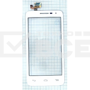 Сенсорное стекло (тачскрин) для Alcatel POP D5 5038D, белое