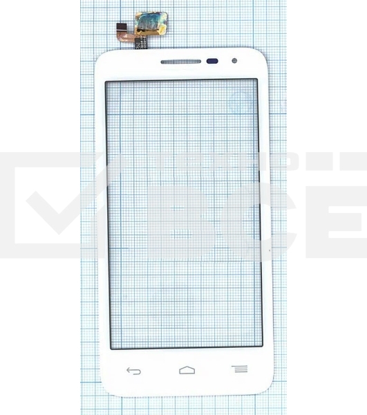 Сенсорное стекло (тачскрин) для Alcatel POP D5 5038D, белое