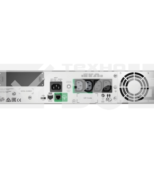Источник бесперебойного питания APC Smart-UPS 1500VA/1000W, RM 2U, Line-Interactive, LCD, Out: 220-240V 4xC13 (2-Switched), SmartSlot, USB, SmartConnect, Black, 1 year warranty (REP: SMT1500RMI2U)