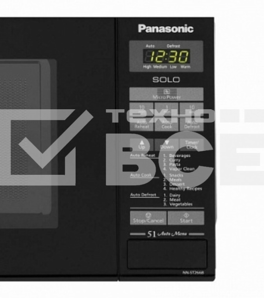 Микроволновая печь Panasonic NN-ST266BVTG черный 20л 800Вт сенсор