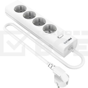 Сетевой фильтр Philips CHP2145WB/51, 3м, 4 розетки, белый