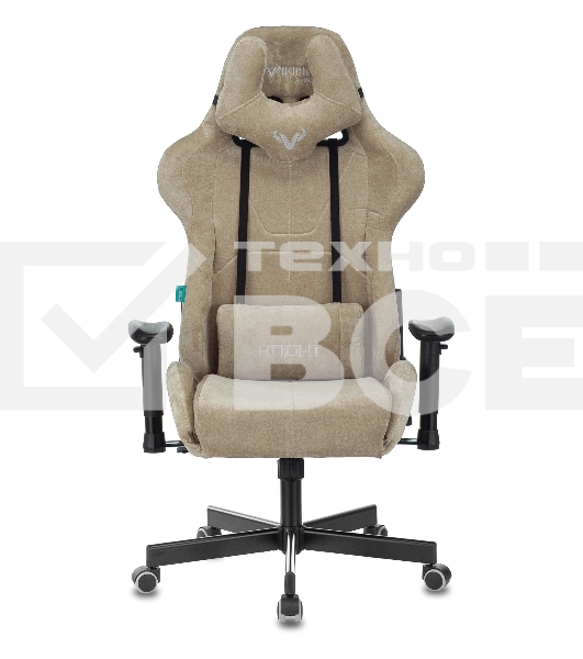 Кресло игровое Бюрократ VIKING KNIGHT LT21 FABRIC песочный крестовина металл/пластик
