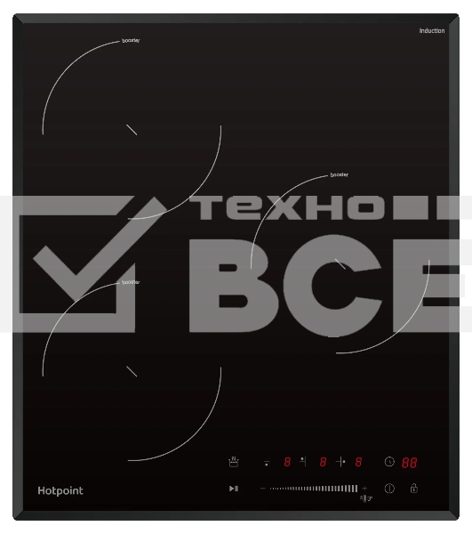 Индукционная варочная поверхность Hotpoint HS 1445 BA, независимая, черный