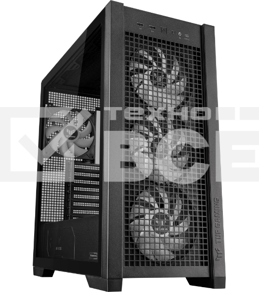 Компьютерный корпус ASUS TUF GAMING GT302 TG ARGb черный (90DC00I0-B19000) GT302/ARGb FANS/BLK