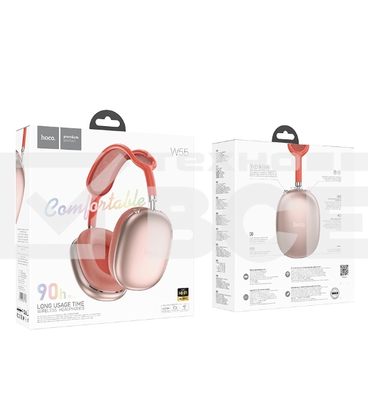 Наушники беспроводные накладные HOCO (6942007632713) W55 Pink