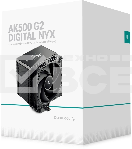 Кулер для процессора DEEPCOOL AK500 G2 DIGITAL NYX LGA1851/1700/1200/115X/AM5/AM4 (9шт/кор, TDP 240W, PWM, Fan 120мм, 5 тепл. Трубок, Copper Base, черный) RET (R-AK500G2-BKNNMN-GJD-1)
