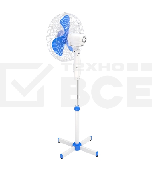 Вентилятор напольный Maxvi FS1645 white-blue