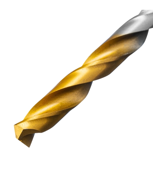 Сверло спиральное по металлу Denzel 6,5 х 148 мм, Р6М5, Golden Tip, удлиненное