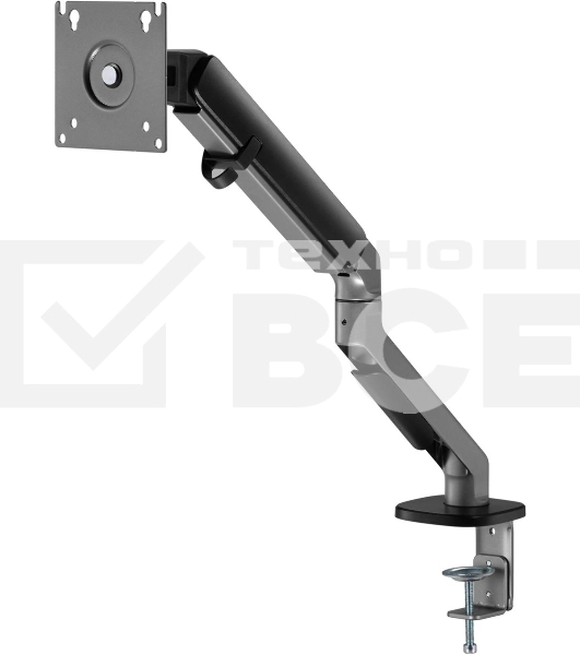 Кронштейн для мониторов Ultramounts UM734BL серый/черный 17'-27' макс.7кг крепление к столешнице поворот и наклон