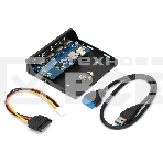 Планка USB 3.0 на переднюю панель 3.5' Gembird, FP3.5-USB3-4A, 4xUSB-A 3.0, фото4