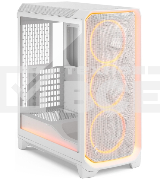 Корпус Fractal Design Meshify 3 XL White Ambience Pro RGB TG Clear Tint, Midi-Tower, белый, 3 x 140 мм