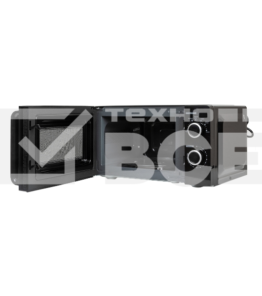 Микроволновая печь JVC JK-MW130M черный, 20 л, 700 Вт, переключатели - поворотный механизм