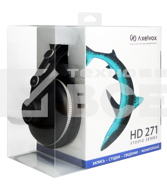 Наушники динамические закрытого типа AXELVOX HD271 Studio/Hi-Fi 10-30000 Гц 32 Ом черный
