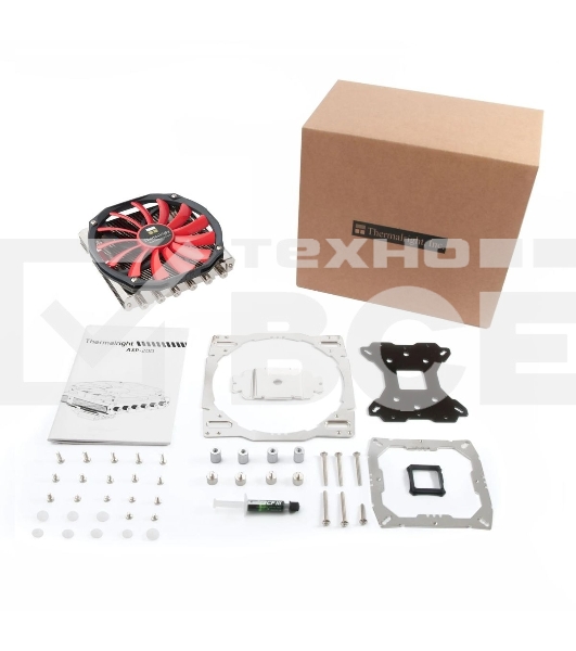 Устройство охлаждения(кулер) Thermalright AXP-200-R Soc-AM5/AM4/1151/1200/2066/1700 черный/красный 4-pin 30.6dB Al 180W 475gr Ret