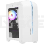 Компьютерный корпус GameMax Centauri, без БП, (ATX,Бело-голуб,USB 3.0, Зак.стек.,1*120мм. RGb, пыл.фильтр), белый/синий, фото 1