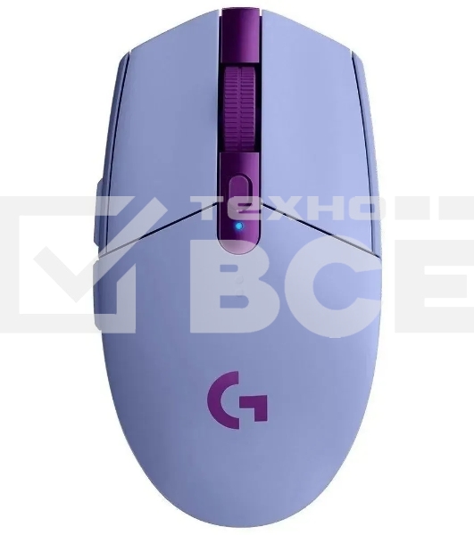 Мышь беспроводная Logitech G304 Lightspeed фиолетовый, 12000 dpi, радиоканал, USB, кнопки - 6