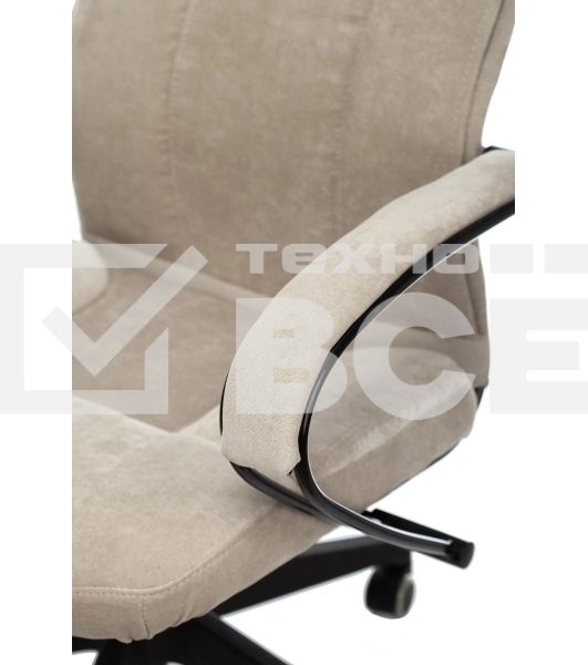 Кресло руководителя Бюрократ CH-608Fabric Light-21 песочный, крестовина пластик